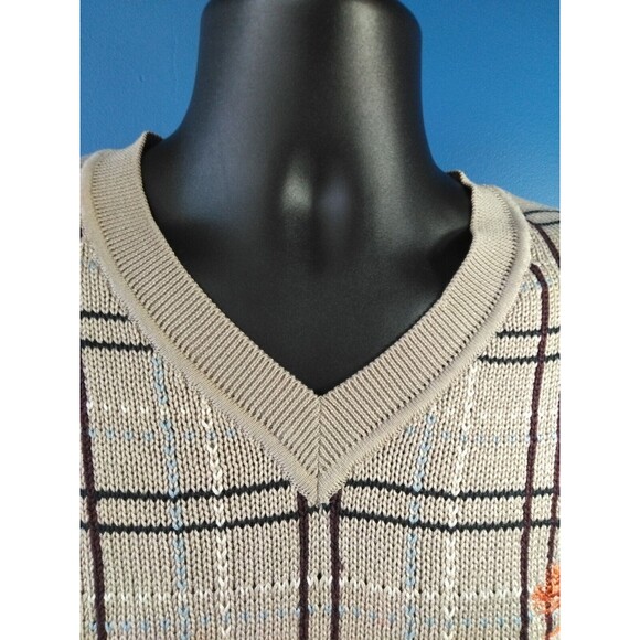 Bryon Nelson Tan Sweater Vest Men’s Size Large Golf 100%  Pima Cotton Stretch - Picture 5 of 9